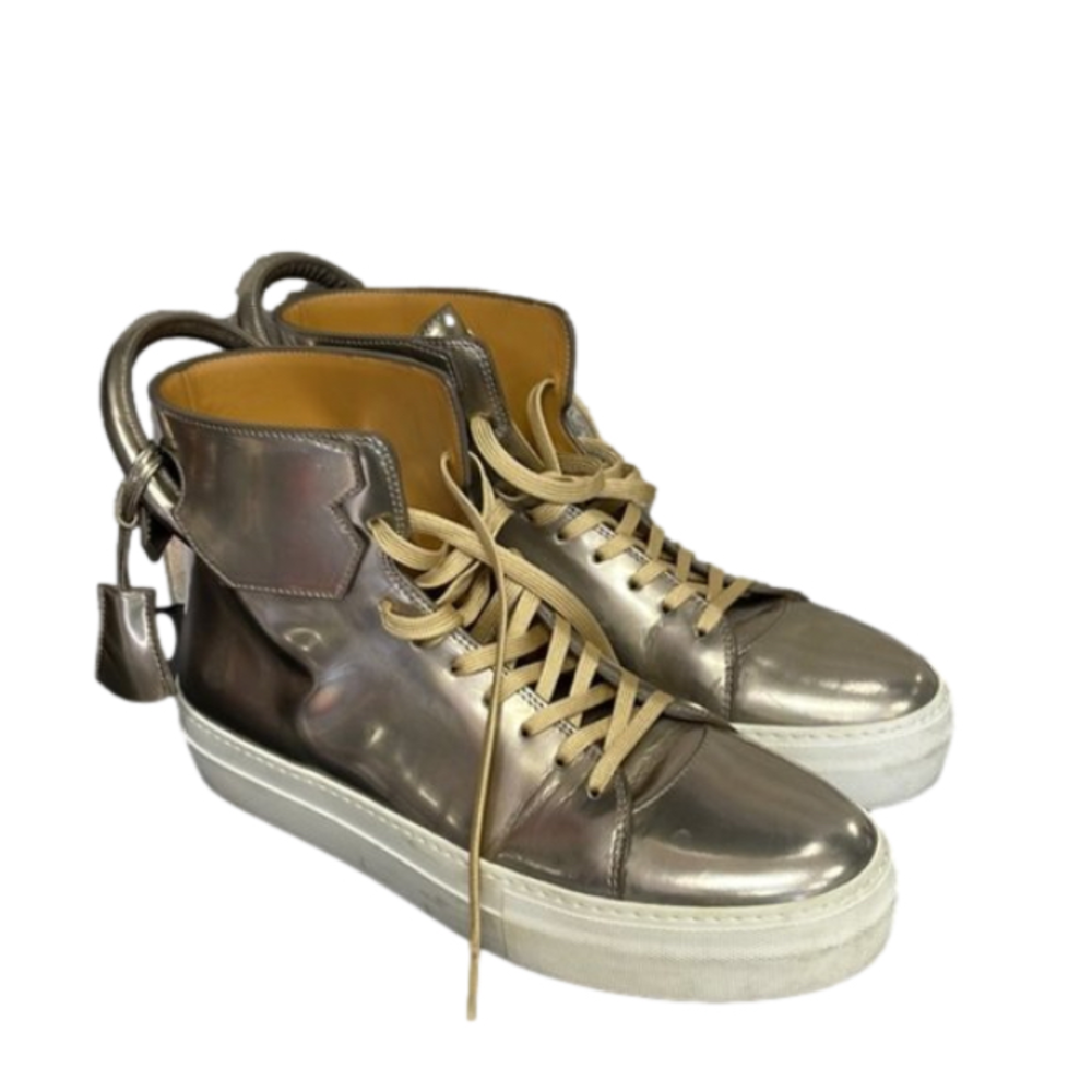 Buscemi Gold Leather Trainers